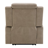 Lugo Camel Leather Aire Power Motion Recliner w/Cup Holder - Ornate Home