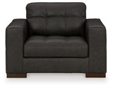 Luigi Thunder Oversized Chair and Ottoman (Online Special Price) - Ornate Home