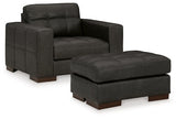 Luigi Thunder Oversized Chair and Ottoman (Online Special Price) - Ornate Home