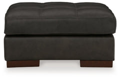 Luigi Thunder Oversized Chair and Ottoman - Ornate Home