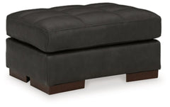 Luigi Thunder Oversized Chair and Ottoman - Ornate Home