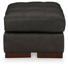 Luigi Thunder Oversized Chair and Ottoman - Ornate Home