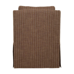 Luisa Brown Pinstripe Swivel Chair - Ornate Home
