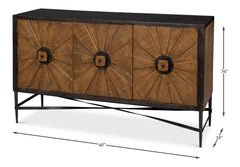 Luke Brown Three Door Sideboard - Ornate Home