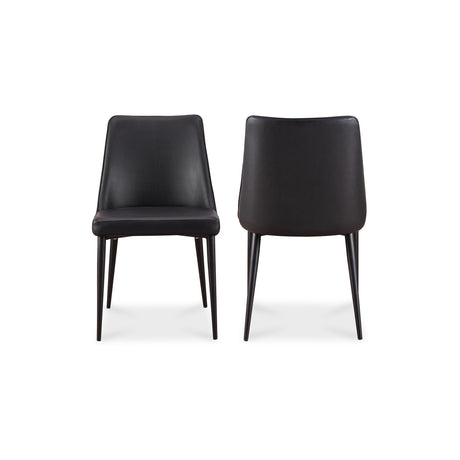 Lula Black Vegan Leather Dining Chair (Set of 2) - Ornate Home