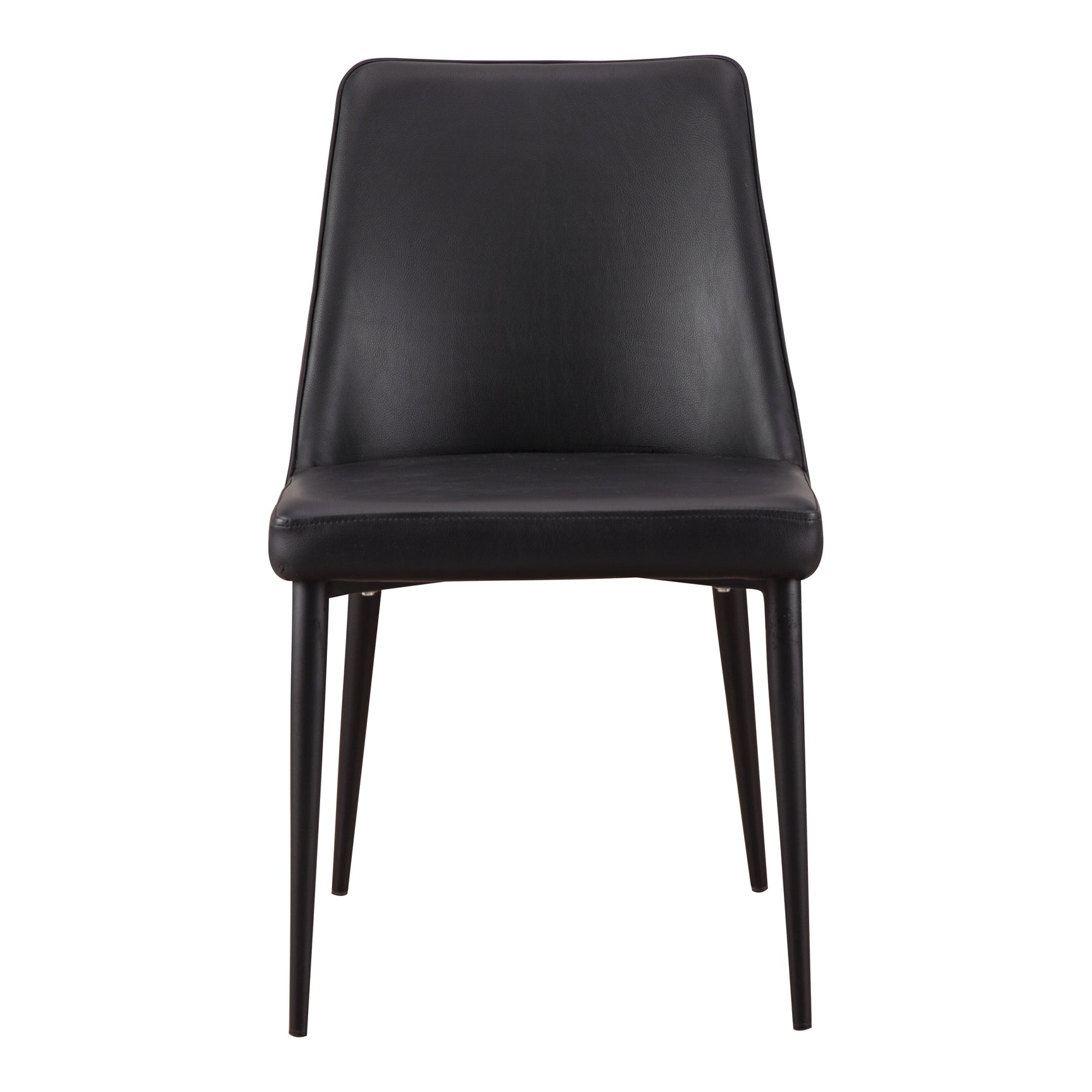 Lula Black Vegan Leather Dining Chair (Set of 2) - Ornate Home