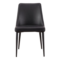 Lula Black Vegan Leather Dining Chair (Set of 2) - Ornate Home