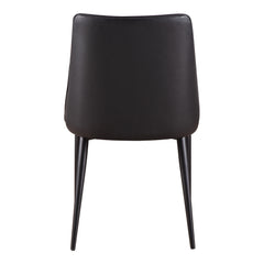 Lula Black Vegan Leather Dining Chair (Set of 2) - Ornate Home