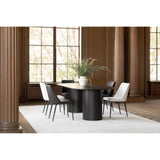 Lula Black Vegan Leather Dining Chair (Set of 2) - Ornate Home