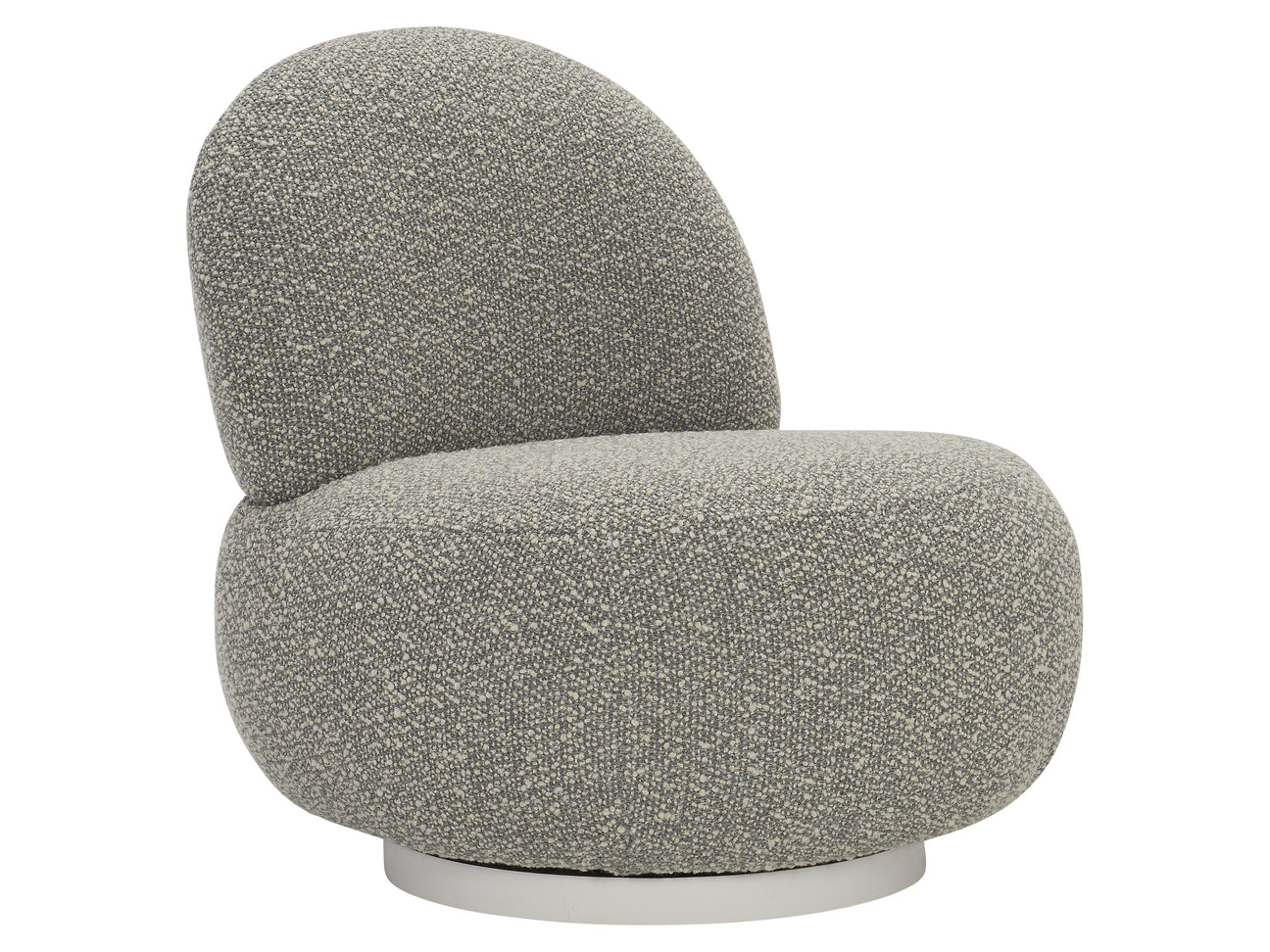 Lulu Grey Fabric Swivel Chair - Ornate Home