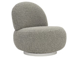 Lulu Grey Fabric Swivel Chair - Ornate Home