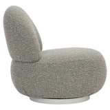 Lulu Grey Fabric Swivel Chair - Ornate Home