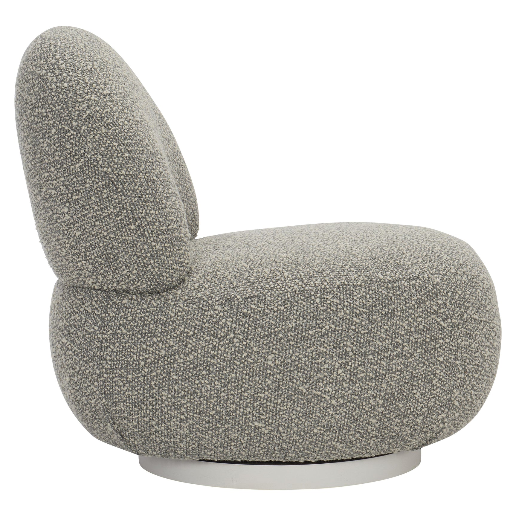 Lulu Grey Fabric Swivel Chair - Ornate Home