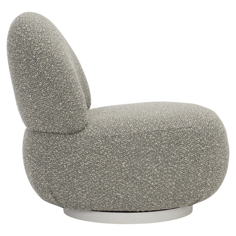 Lulu Grey Fabric Swivel Chair - Ornate Home