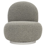Lulu Grey Fabric Swivel Chair - Ornate Home