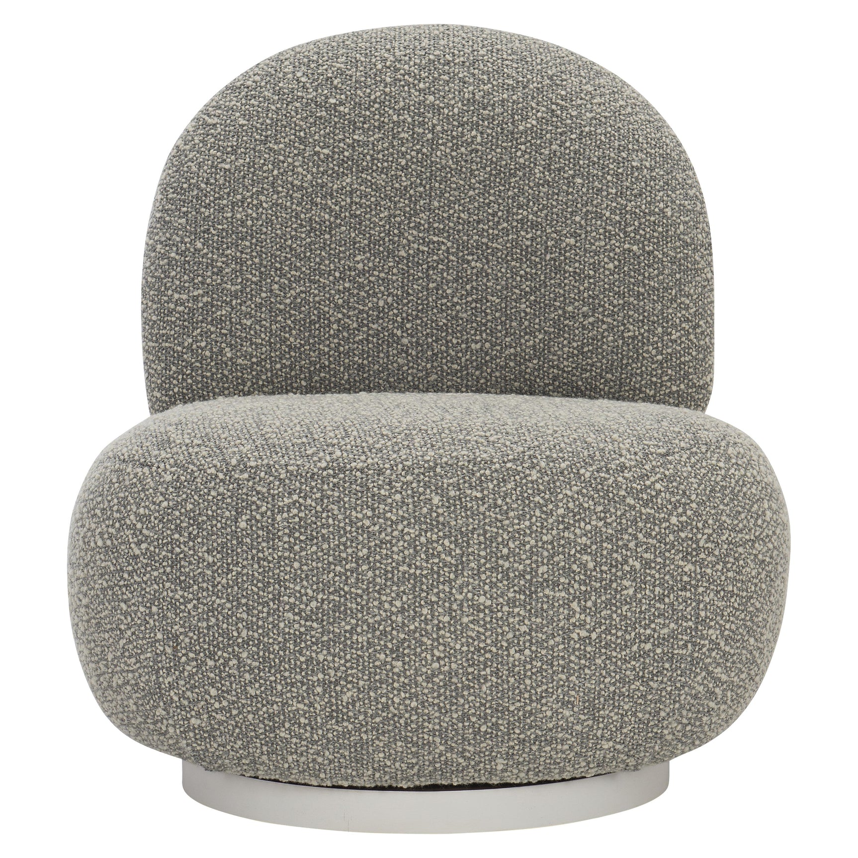 Lulu Grey Fabric Swivel Chair - Ornate Home