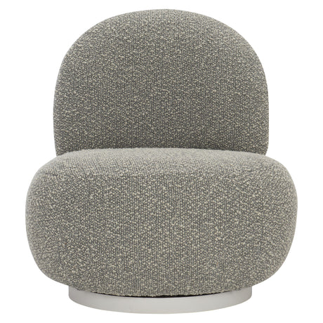 Lulu Grey Fabric Swivel Chair - Ornate Home