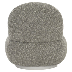 Lulu Grey Fabric Swivel Chair - Ornate Home