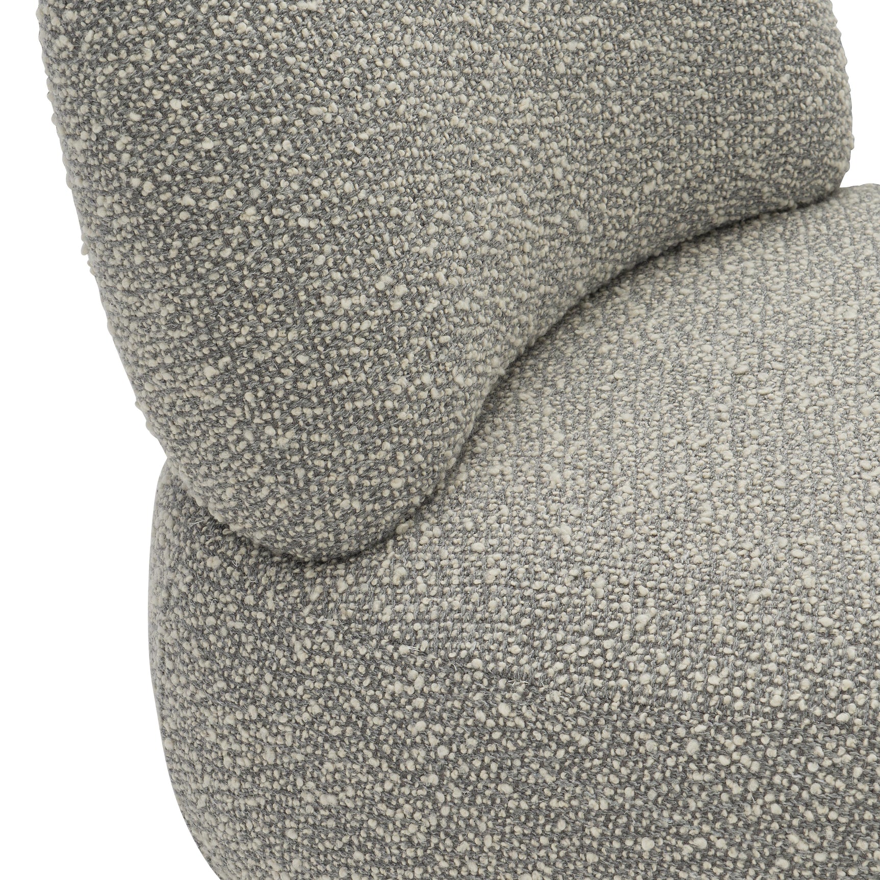 Lulu Grey Fabric Swivel Chair - Ornate Home