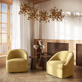 Lulu2 Gold Lulu Swivel Accent Chair - Ornate Home