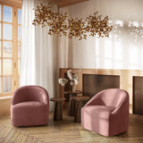 Lulu2 Lilac Lulu Swivel Accent Chair - Ornate Home