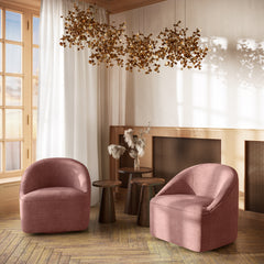 Lulu2 Lilac Lulu Swivel Accent Chair - Ornate Home