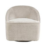 Lulu2 Taupe Lulu Swivel Accent Chair - Ornate Home