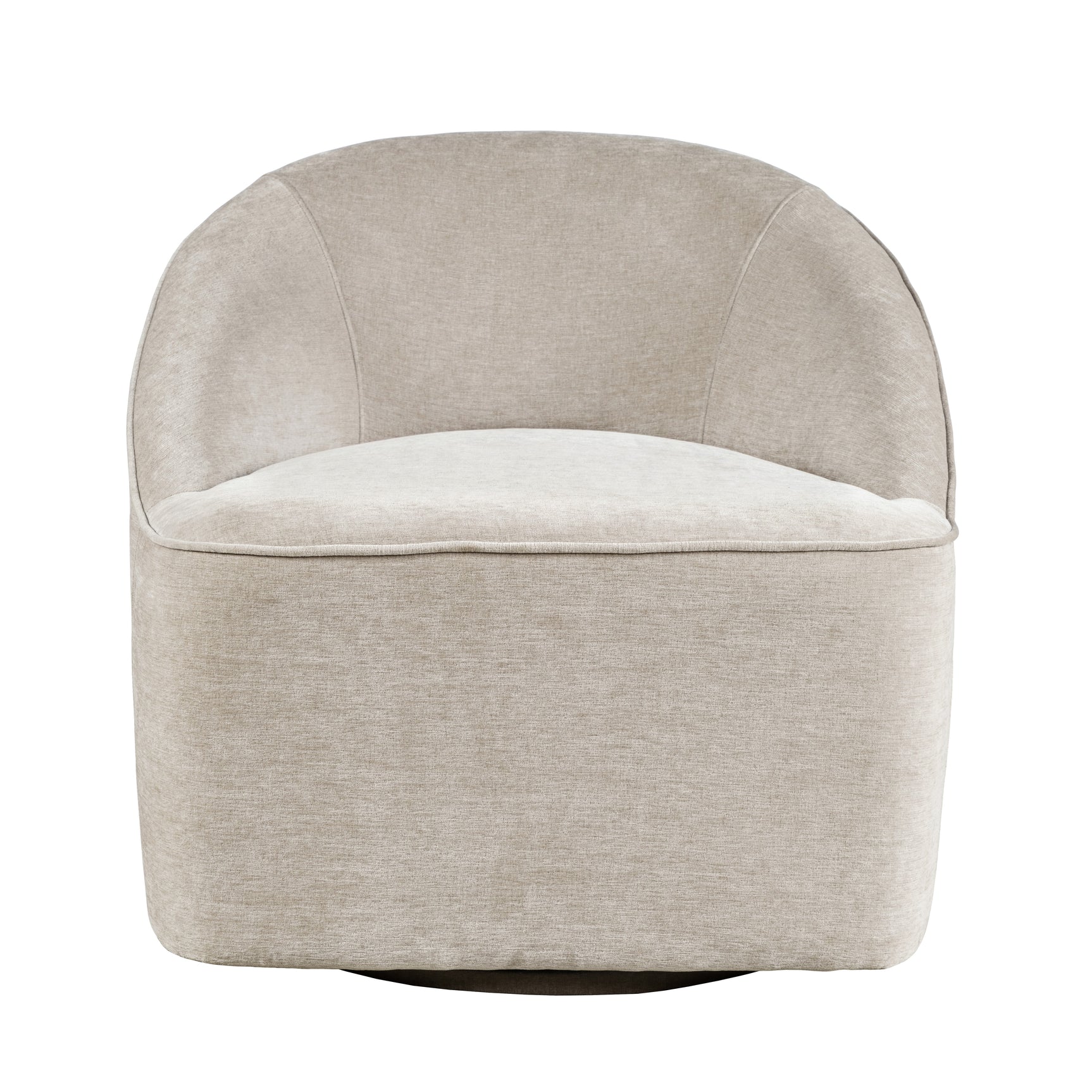 Lulu2 Taupe Lulu Swivel Accent Chair - Ornate Home
