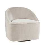 Lulu2 Taupe Lulu Swivel Accent Chair - Ornate Home