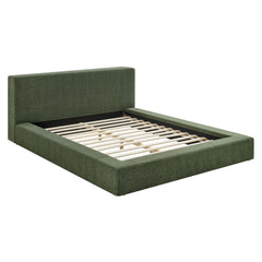 Luma Eucalyptus Chenille Upholstered King Platform Bed Frame - Ornate Home
