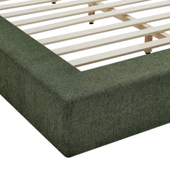 Luma Eucalyptus Chenille Upholstered King Platform Bed Frame - Ornate Home