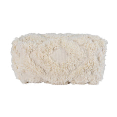Luma Ivory 24"x24"x12" Pouf - Ornate Home