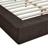Luma Java Chenille Upholstered Queen Platform Bed Frame - Ornate Home