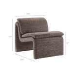 Lume Antique Boucle Upholstered Armless Accent Chair - Ornate Home