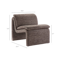 Lume Antique Boucle Upholstered Armless Accent Chair - Ornate Home