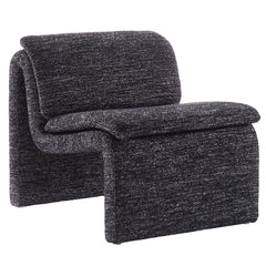 Lume Charcoal Boucle Upholstered Armless Accent Chair - Ornate Home