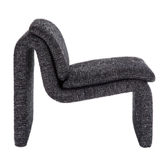 Lume Charcoal Boucle Upholstered Armless Accent Chair - Ornate Home