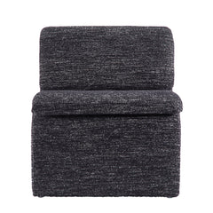 Lume Charcoal Boucle Upholstered Armless Accent Chair - Ornate Home