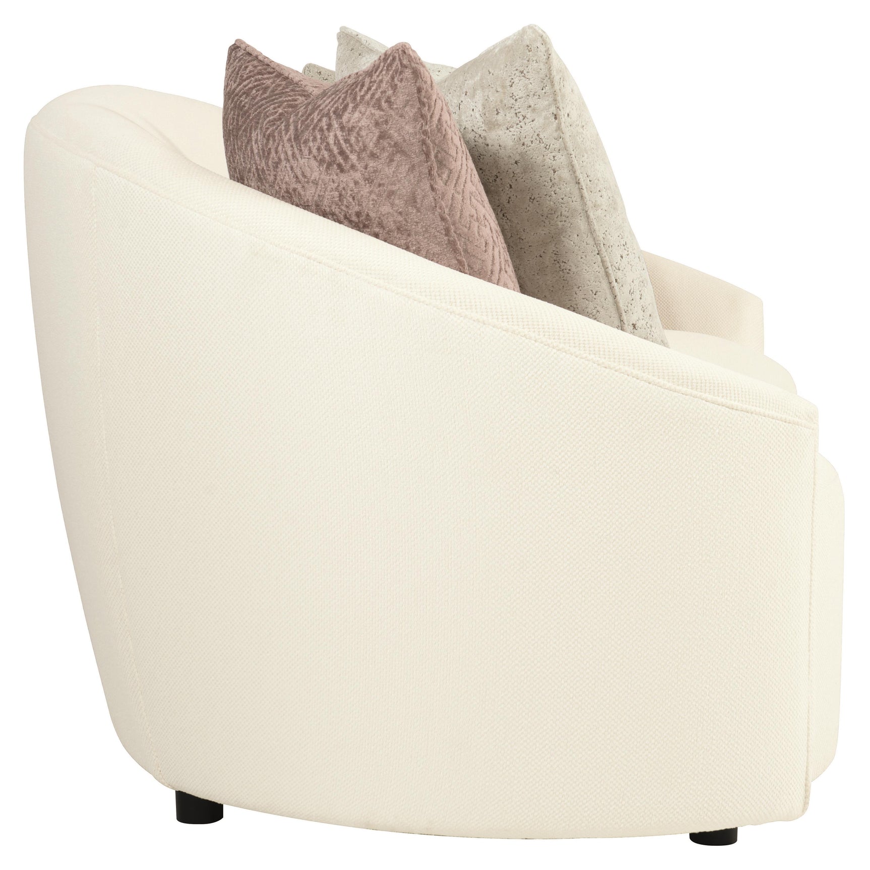 Lumen White/Cream Fabric Sofa - Ornate Home