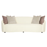 Lumen White/Cream Fabric Sofa - Ornate Home