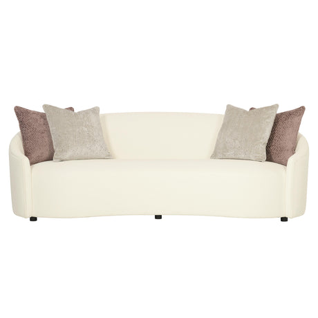 Lumen White/Cream Fabric Sofa - Ornate Home