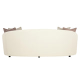 Lumen White/Cream Fabric Sofa - Ornate Home
