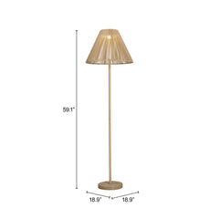 Lumika Beige Solar Floor Lamp - Ornate Home