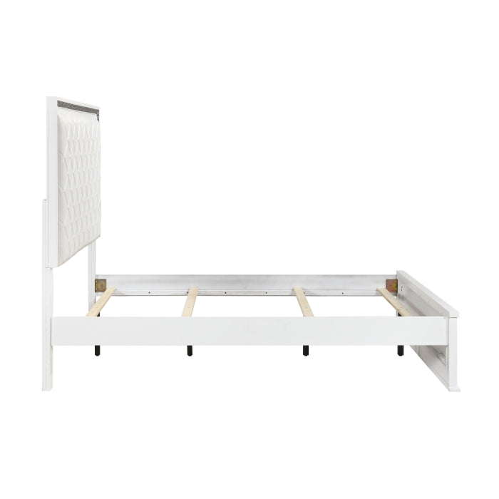Lumin White 4pc Bedroom Set - Ornate Home