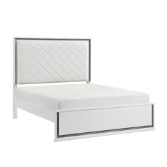 Lumin White 5pc Bedroom Set - Ornate Home