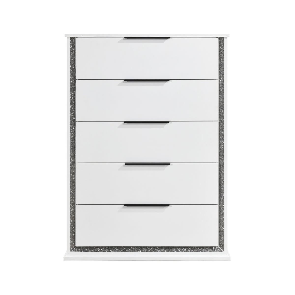 Lumin White 5pc Bedroom Set - Ornate Home