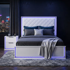 Lumin White California King Bed - Ornate Home