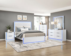Lumin White California King Bed - Ornate Home