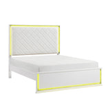 Lumin White Eastern King Bed - Ornate Home
