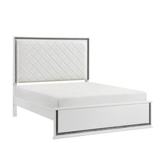 Lumin White Eastern King Bed - Ornate Home